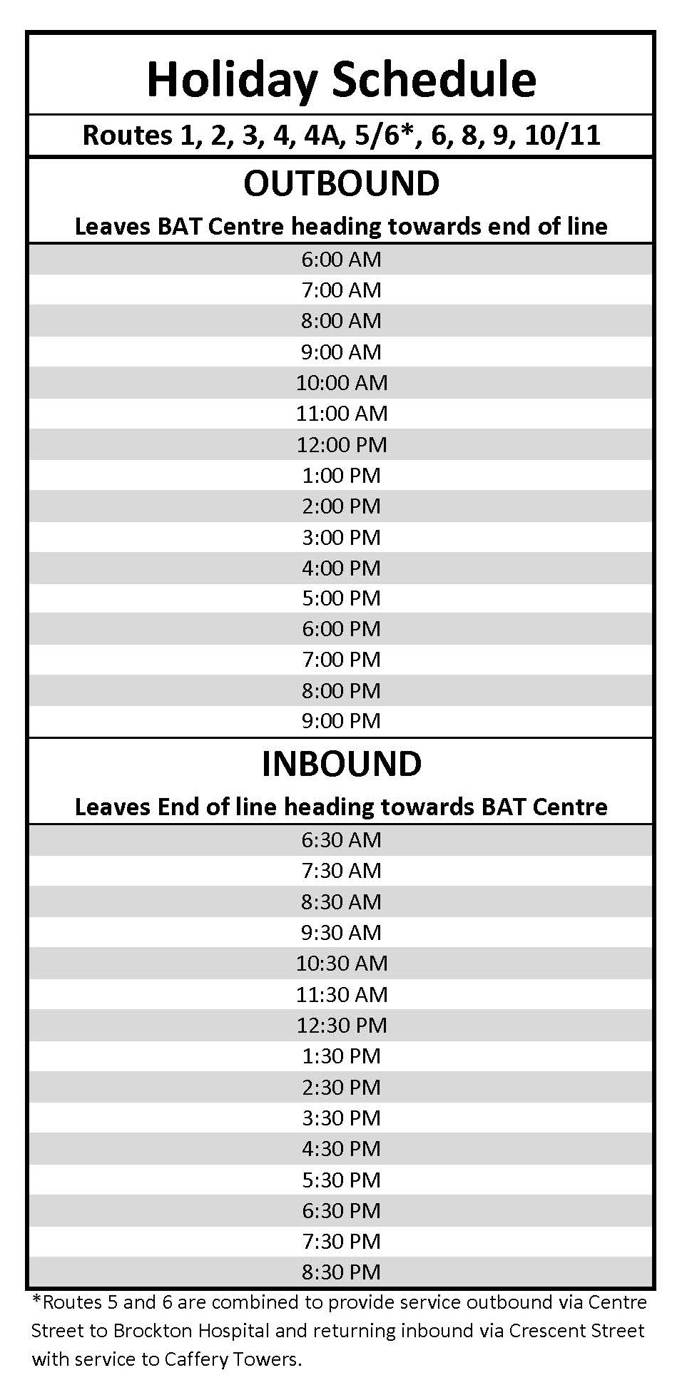 Winter Weather Alert Holiday Schedule February 13th, click here for